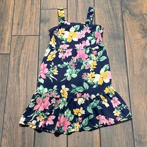 Old Navy Girls Medium 8 Floral Sundress with Pink & Yellow Blooms
